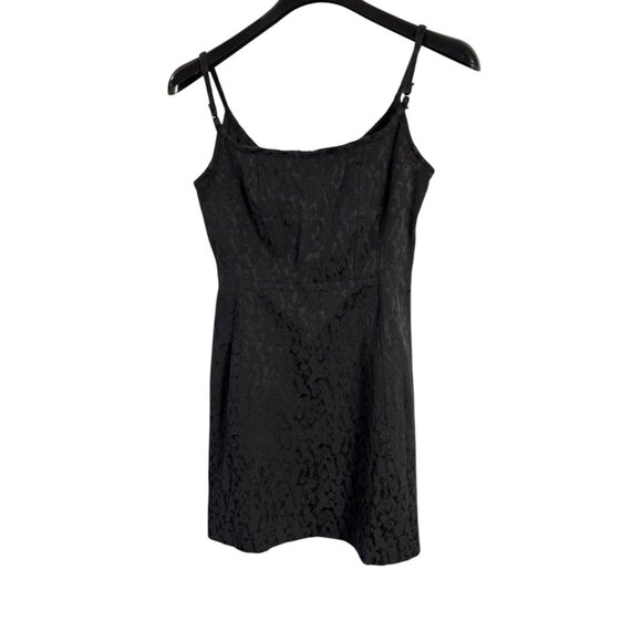 90s Y2K Express Black Paisley Tank Mini Dress 7/8 Whimsygoth Romantic Vampire - Picture 4 of 7